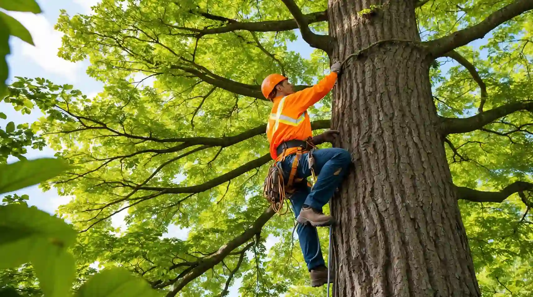 Baumklettern Falkensee mit Seilklettertechnik
